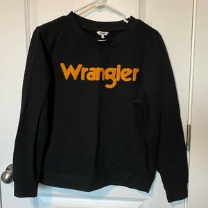 EUC Black and Gold Wrangler Varsity Sweatshirt